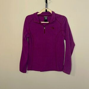 The North Face Purple Quarter Zip Fleece Pullover Jacket Size Medium
